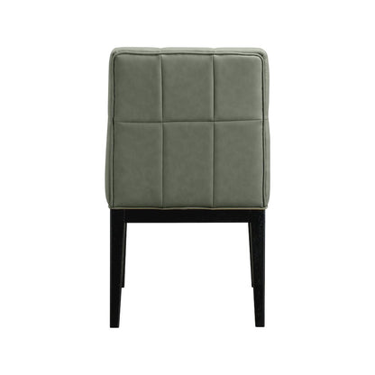 Adrian Green Vegan Leather Dining Side Chair, Set of 2