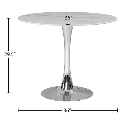 Holly Chrome Dining Table