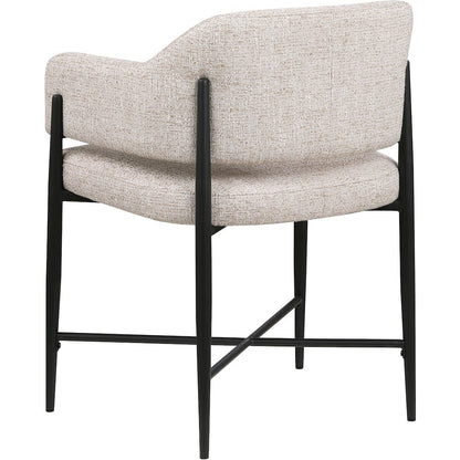 Dame Beige Fabric Upholstered Dining Chair, Set of 2