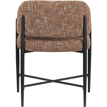 Dame Cognac Fabric Upholstered Dining Chair, Set of 2