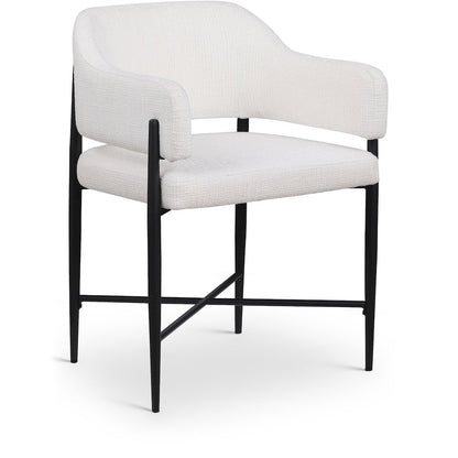 Dame Cream Fabric Upholstered Dining Chair, Set of 2