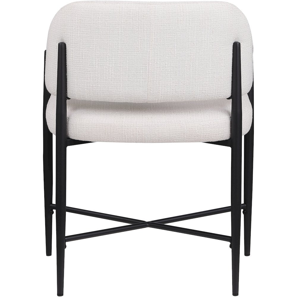Dame Cream Fabric Upholstered Dining Chair, Set of 2