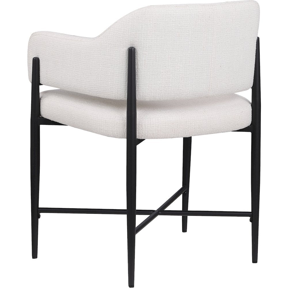 Dame Cream Fabric Upholstered Dining Chair, Set of 2