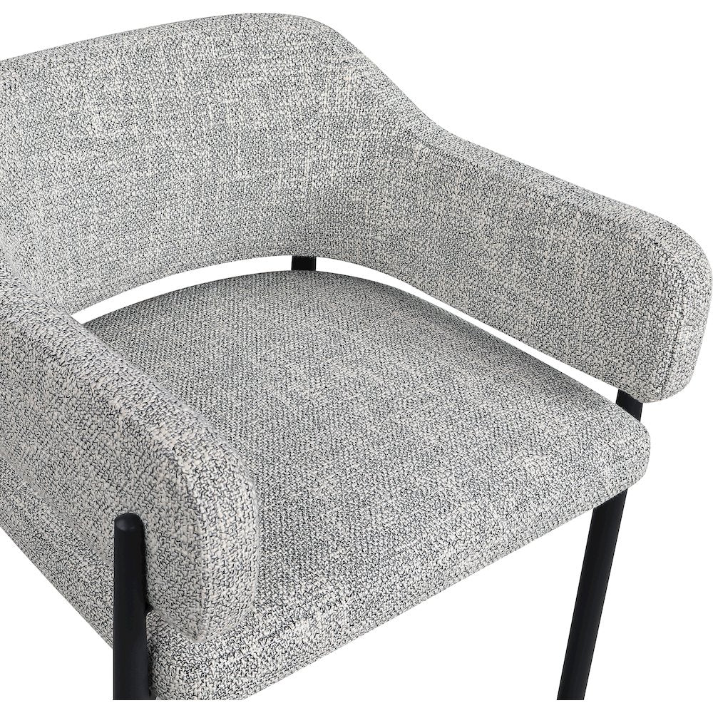 Dame Grey Fabric Upholstered Counter Stool, Set of 2