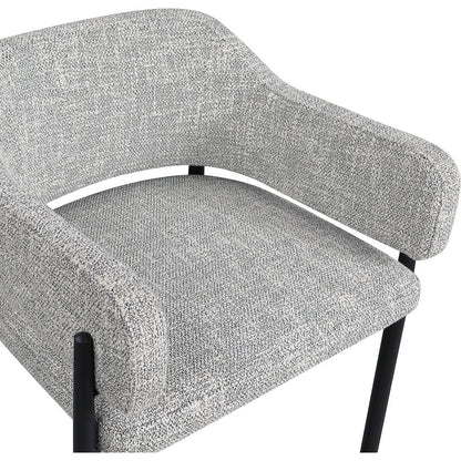 Dame Grey Fabric Upholstered Counter Stool, Set of 2