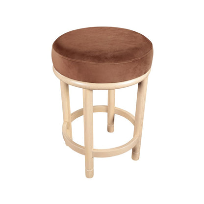 Monette Cognac Velvet Counter Stool