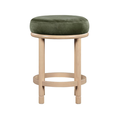 Monette Green Velvet Counter Stool