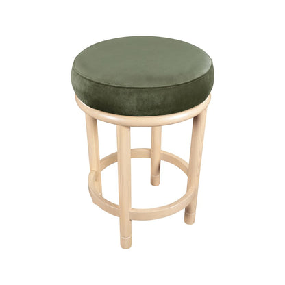 Monette Green Velvet Counter Stool