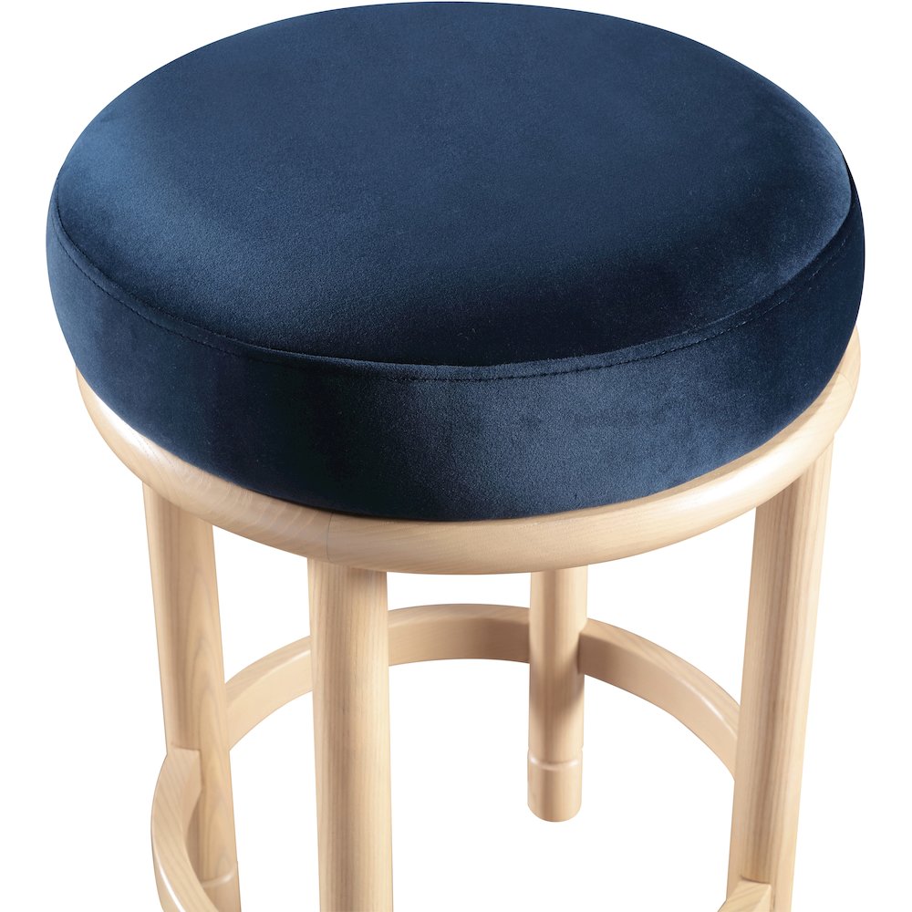 Monette Navy Velvet Counter Stool