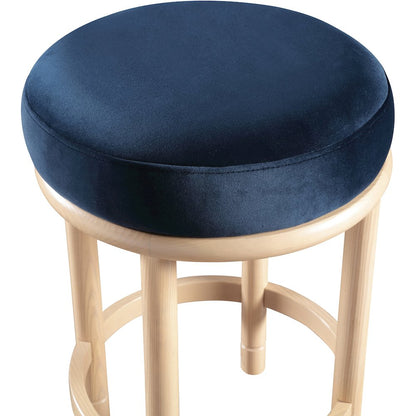 Monette Navy Velvet Counter Stool
