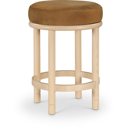 Monette Saddle Velvet Counter Stool
