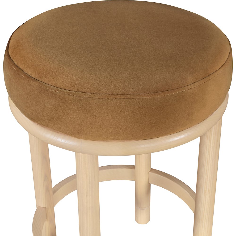 Monette Saddle Velvet Counter Stool