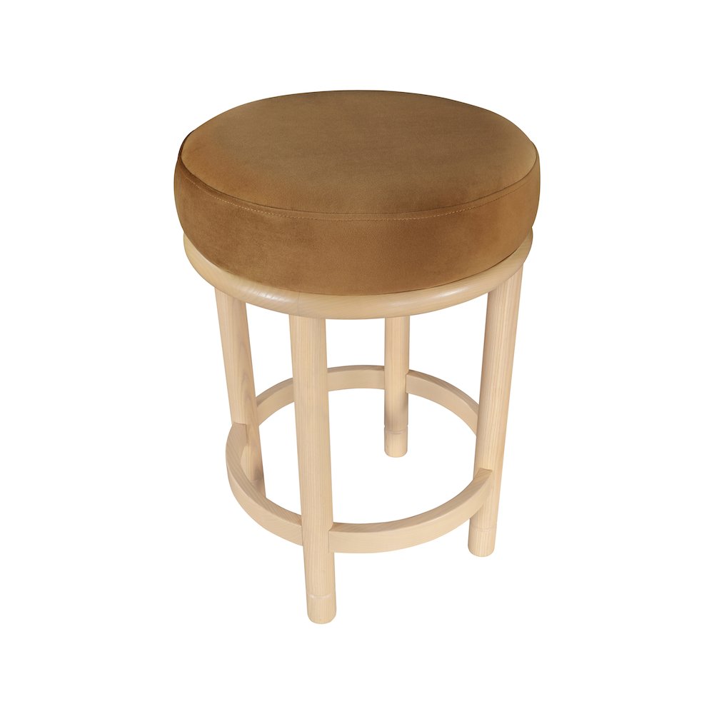 Monette Saddle Velvet Counter Stool