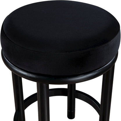 Monette Black Velvet Counter Stool