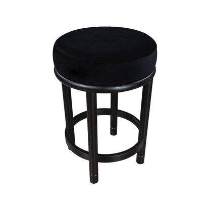 Monette Black Velvet Counter Stool