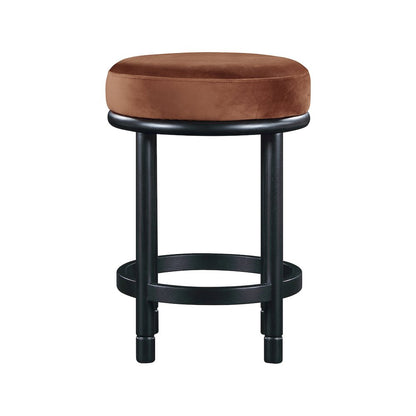 Monette Cognac Velvet Counter Stool