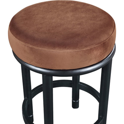 Monette Cognac Velvet Counter Stool