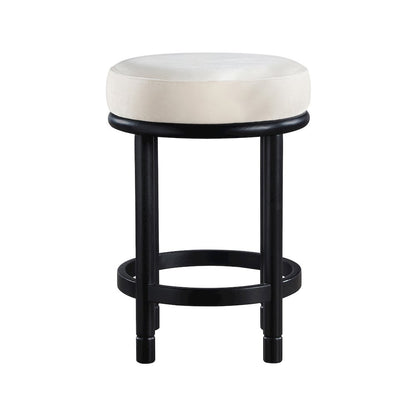 Monette Cream Velvet Counter Stool