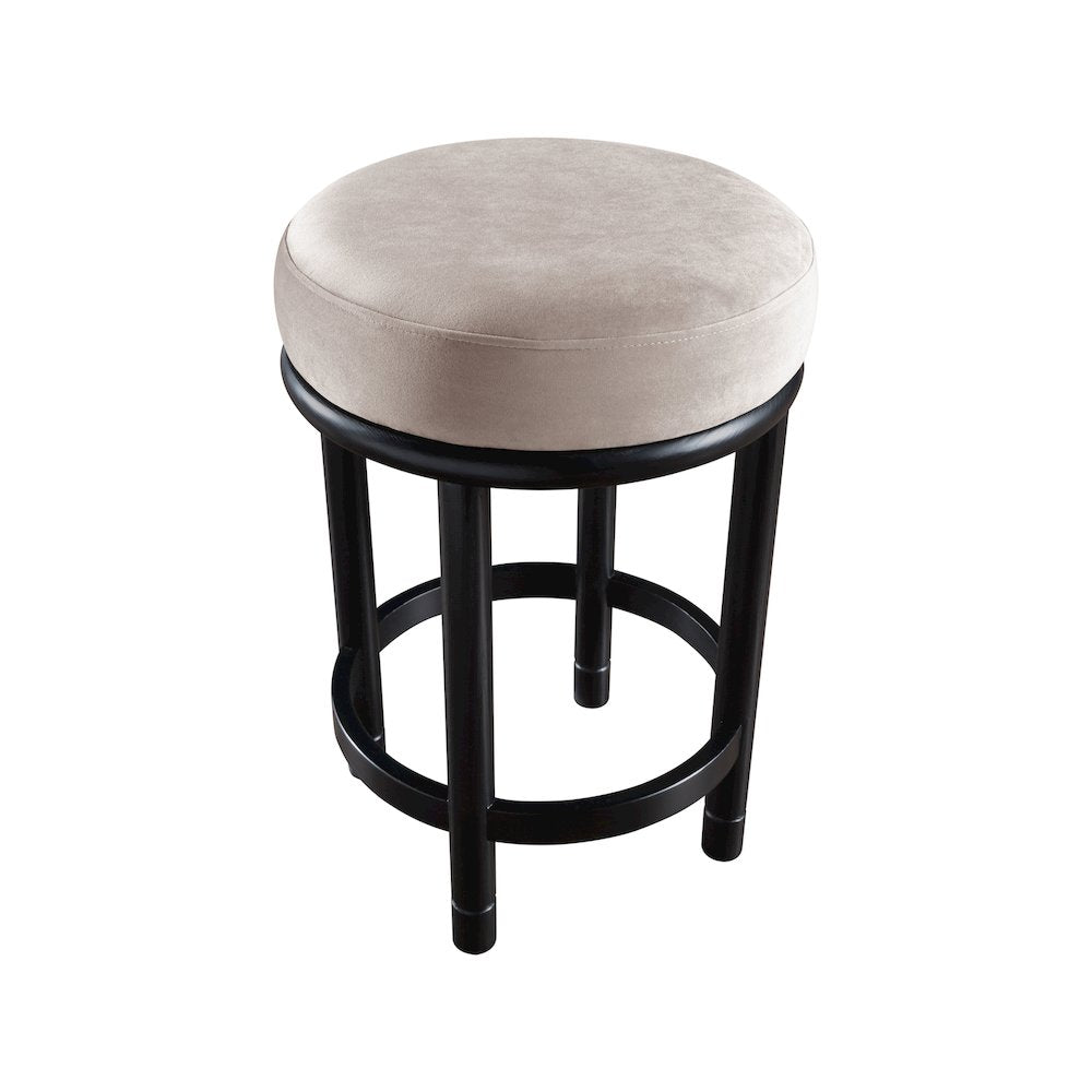Monette Taupe Velvet Counter Stool