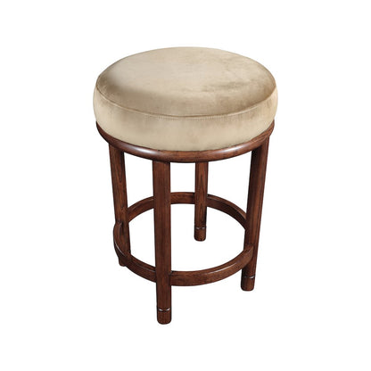 Monette Beige Velvet Counter Stool