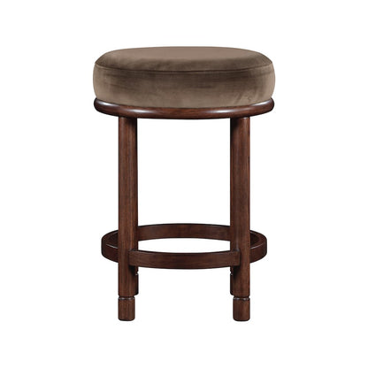 Monette Brown Velvet Counter Stool