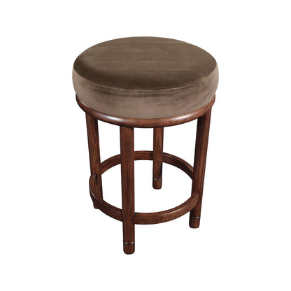 Monette Brown Velvet Counter Stool