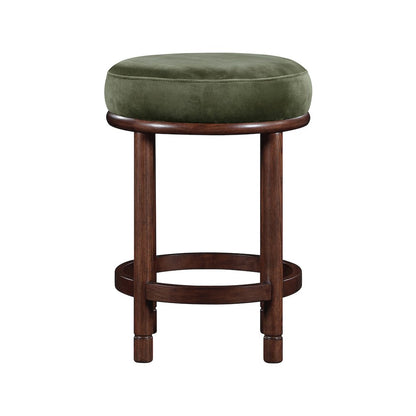 Monette Green Velvet Counter Stool