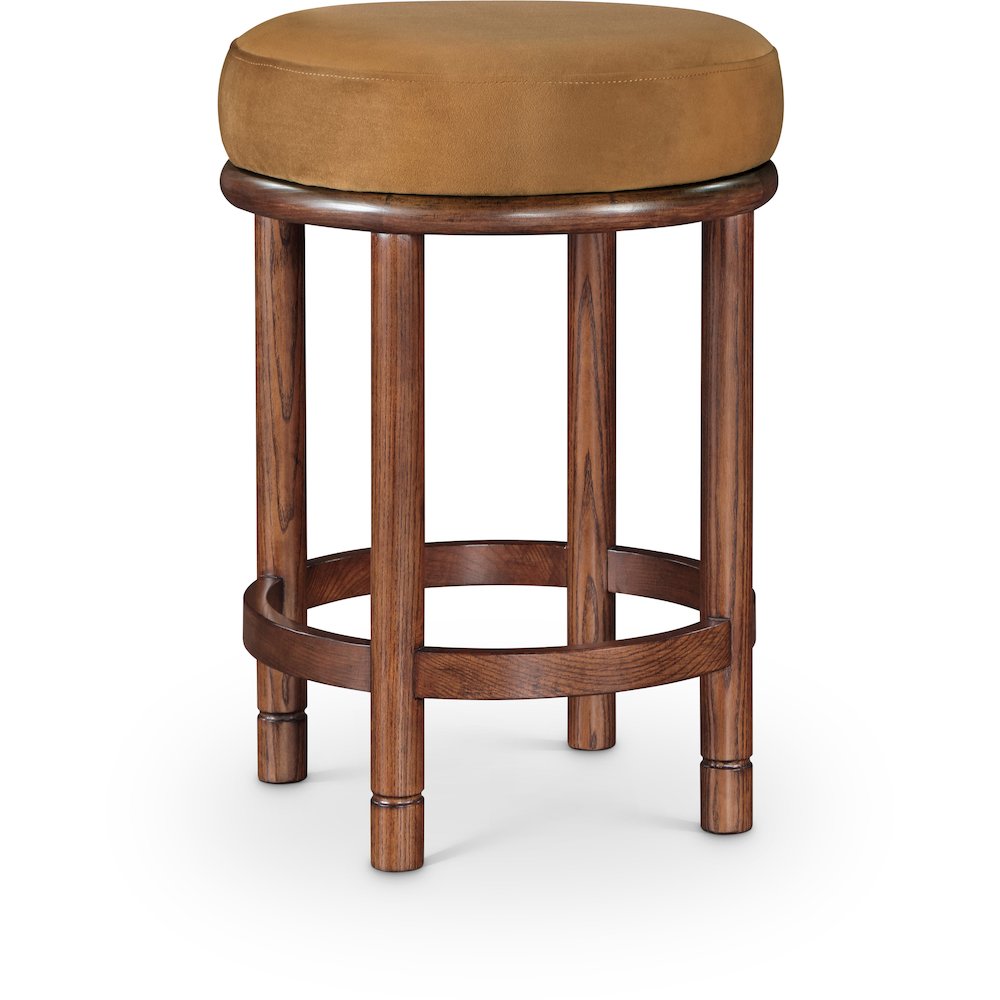 Monette Saddle Velvet Counter Stool