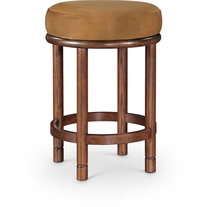 Monette Saddle Velvet Counter Stool