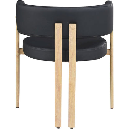 Gideon Black Vegan Leather Dining Chair, Set of 2