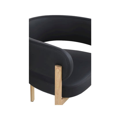 Gideon Black Vegan Leather Dining Chair, Set of 2