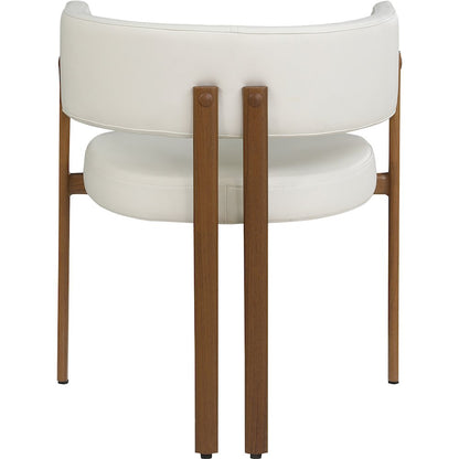 Gideon Cream Vegan Leather Dining Chair, Set of 2