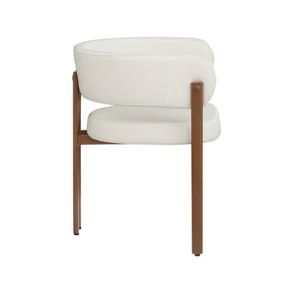 Gideon Cream Vegan Leather Dining Chair, Set of 2