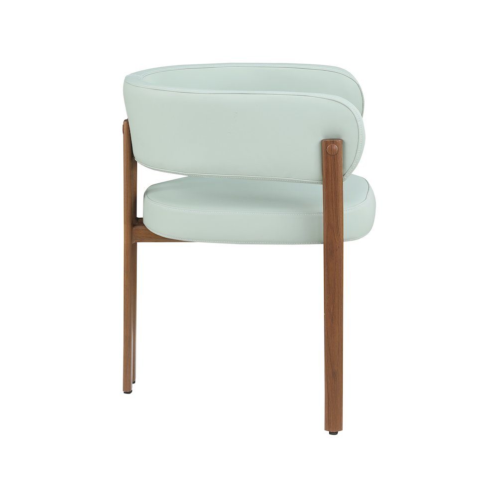 Gideon Mint Green Vegan Leather Dining Chair, Set of 2