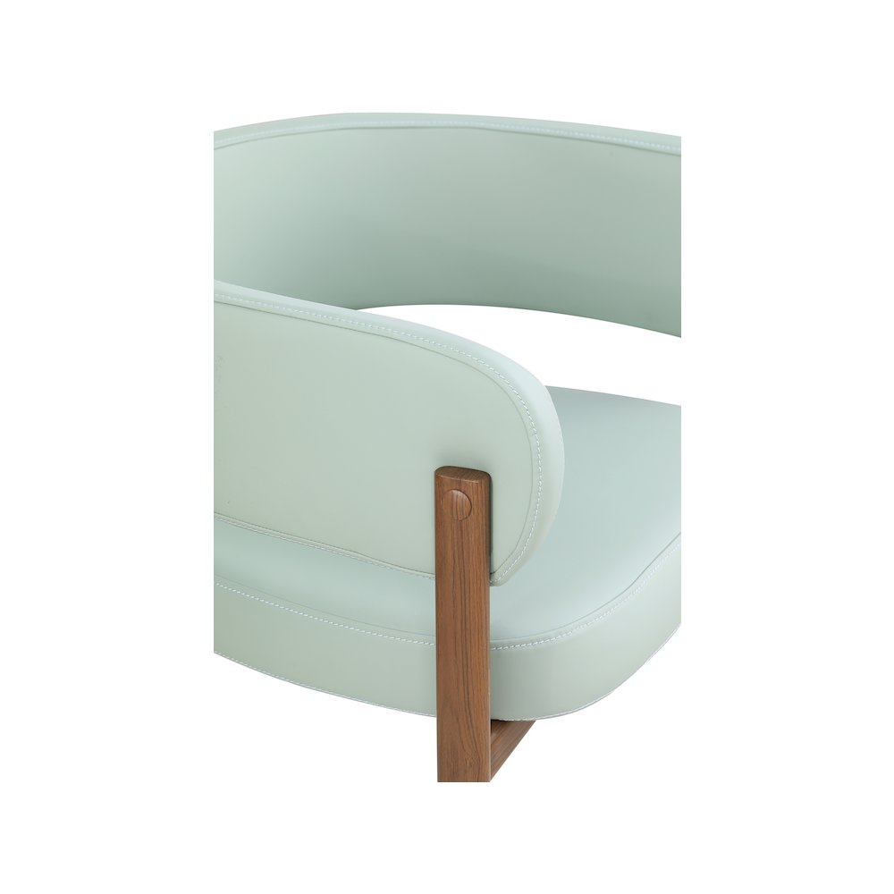 Gideon Mint Green Vegan Leather Dining Chair, Set of 2