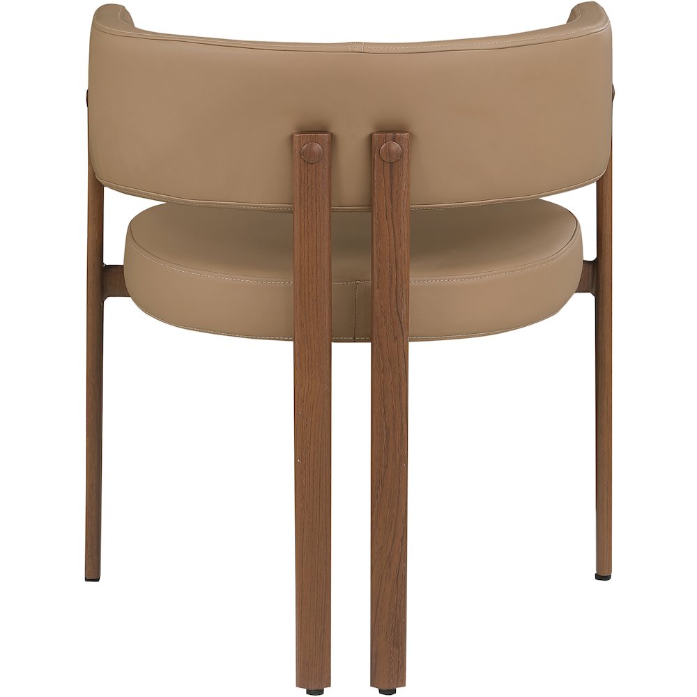 Gideon Tan Vegan Leather Dining Chair, Set of 2