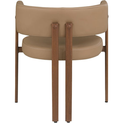 Gideon Tan Vegan Leather Dining Chair, Set of 2