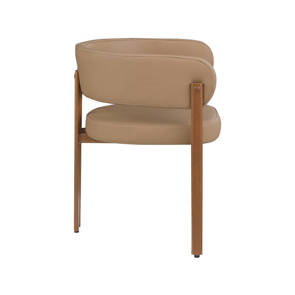 Gideon Tan Vegan Leather Dining Chair, Set of 2