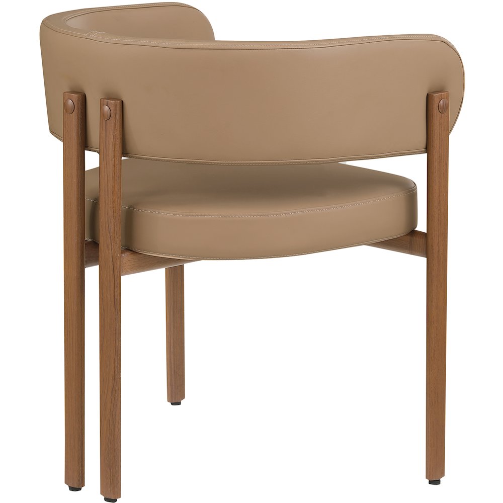 Gideon Tan Vegan Leather Dining Chair, Set of 2
