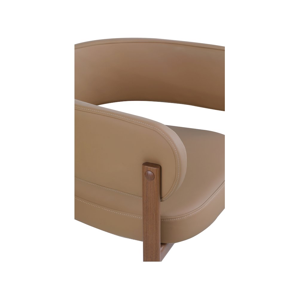 Gideon Tan Vegan Leather Dining Chair, Set of 2