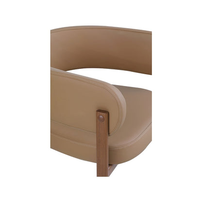 Gideon Tan Vegan Leather Dining Chair, Set of 2