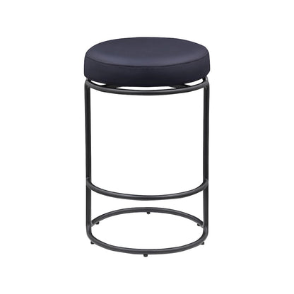 Madison Black Vegan Leather Counter Stool, Set of 2