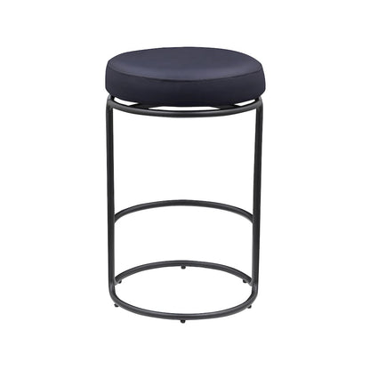 Madison Black Vegan Leather Counter Stool, Set of 2