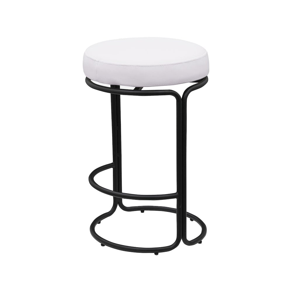 Madison Cream Vegan Leather Counter Stool, Set of 2