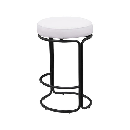 Madison Cream Vegan Leather Counter Stool, Set of 2