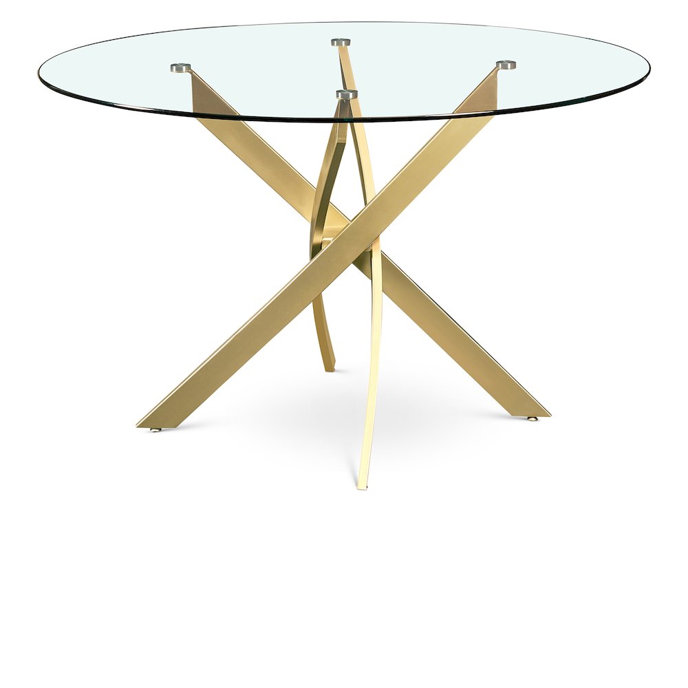 Xander Brushed Gold Dining Table