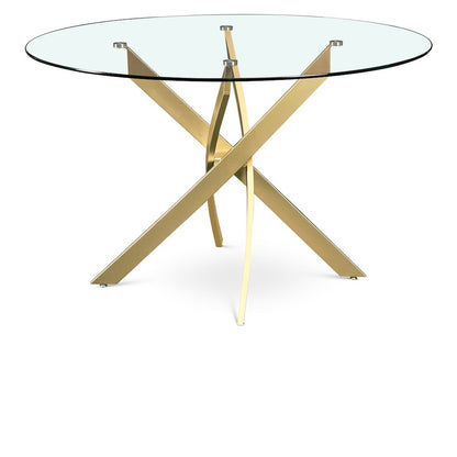 Xander Brushed Gold Dining Table