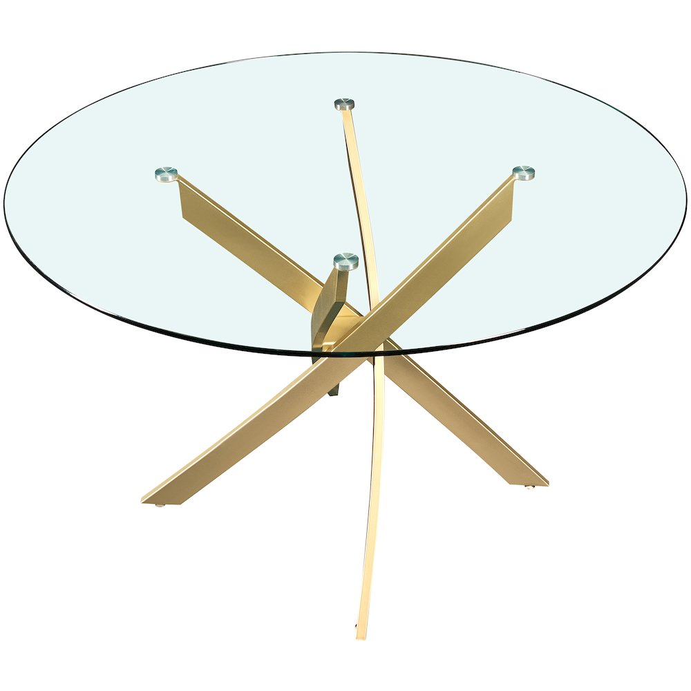 Xander Brushed Gold Dining Table