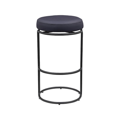 Madison Black Vegan Leather Bar Stool, Set of 2