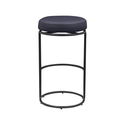 Madison Black Vegan Leather Bar Stool, Set of 2